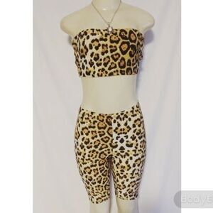 Leopard capri 2 piece S